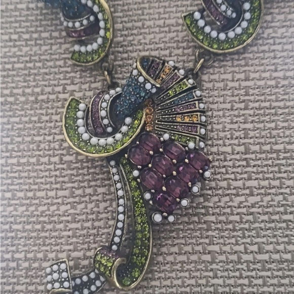 Authentic Heidi Daus Speechless Splendor Statement Multicolor Necklace - Picture 9 of 10